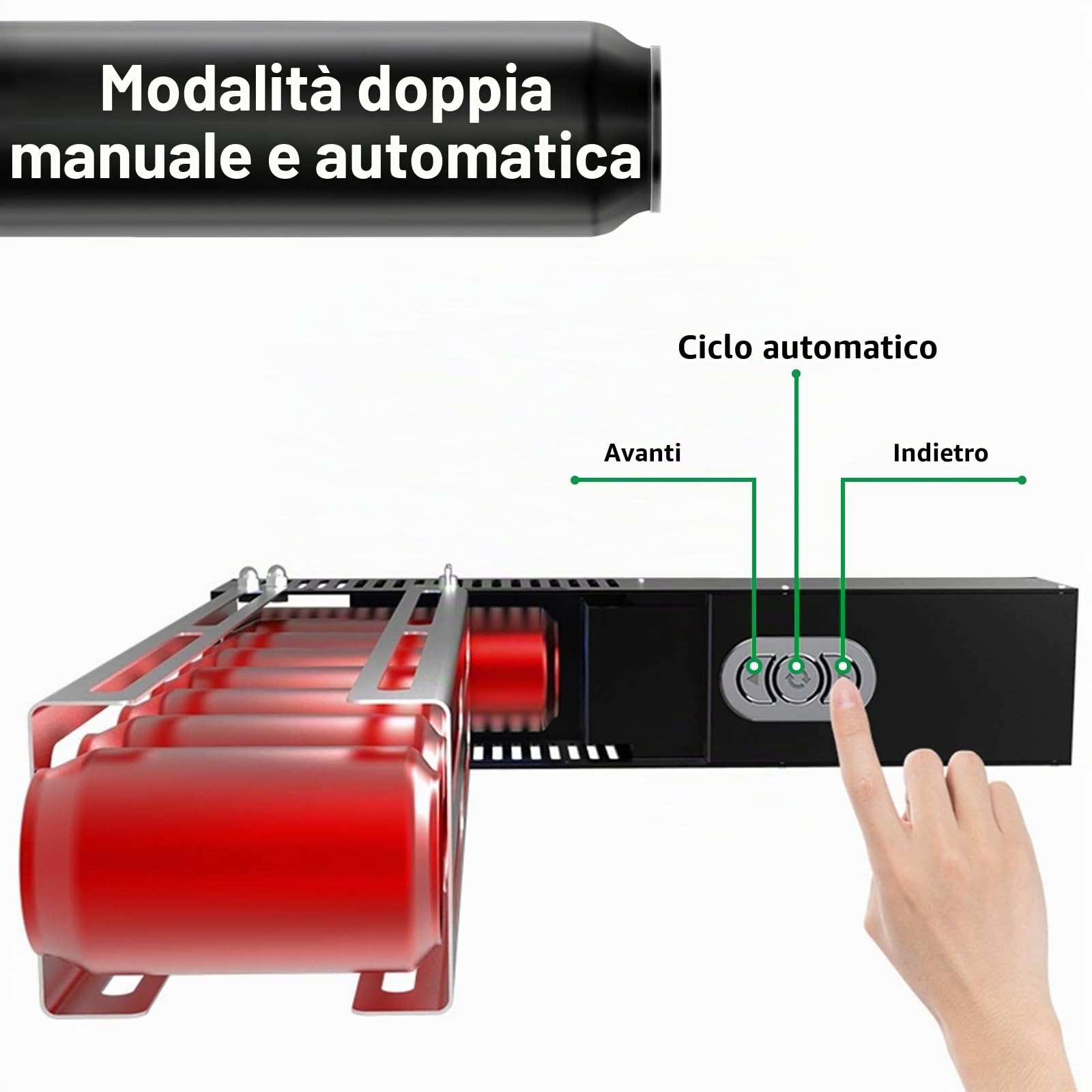 JAOGAUS Trituratore Elettrico per Lattine, modalità Automatica e Manuale | Riciclaggio di Lattine di Alluminio 6 a 18 Once, Riciclaggio di Lattine di Soda, Cola e Bottiglie di Plastica per L'acqua
