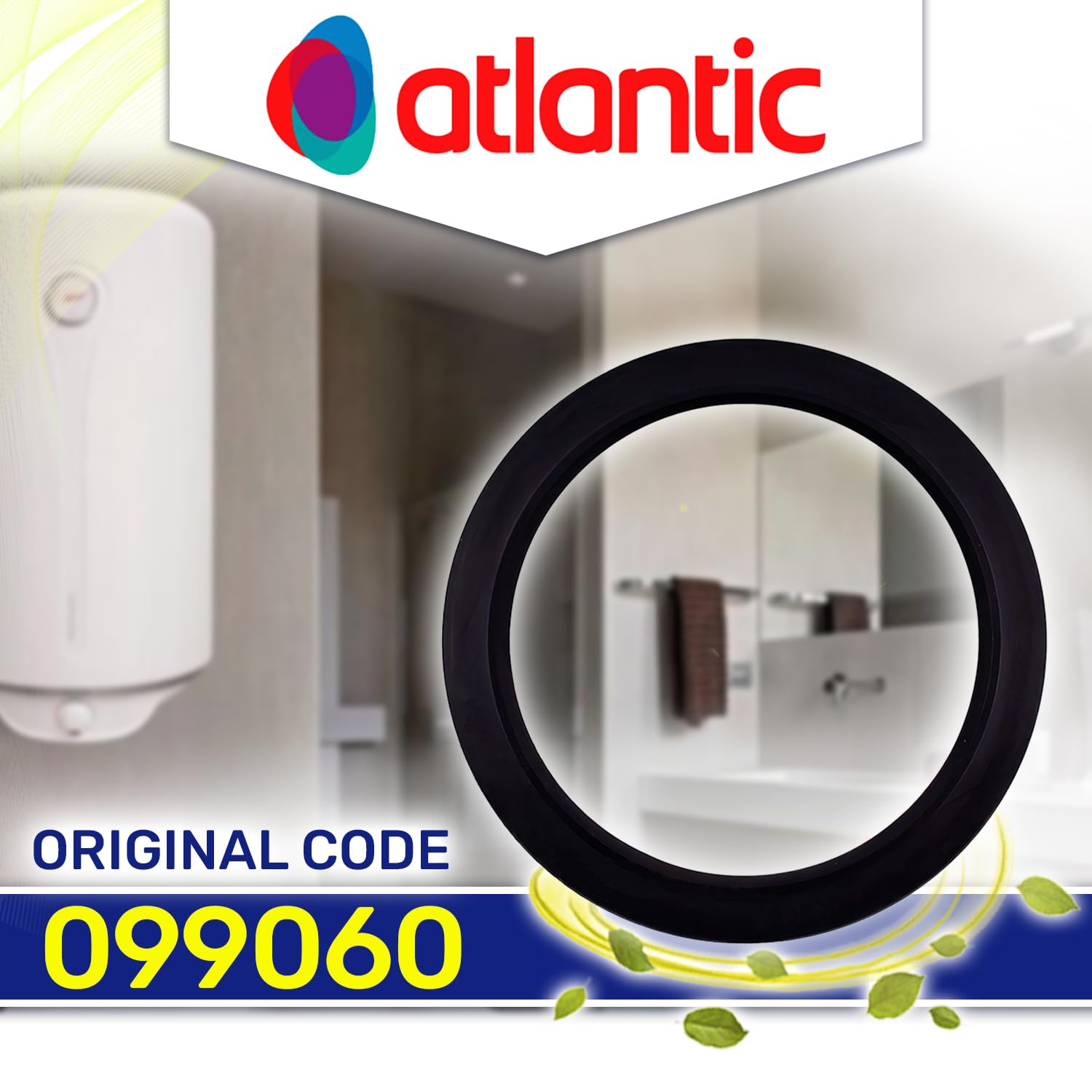 Flange Gasket for Water Heater diameter 100x82 mm with the Original Code 099060 for Atlantic - MONTERAL, Black - Image 2