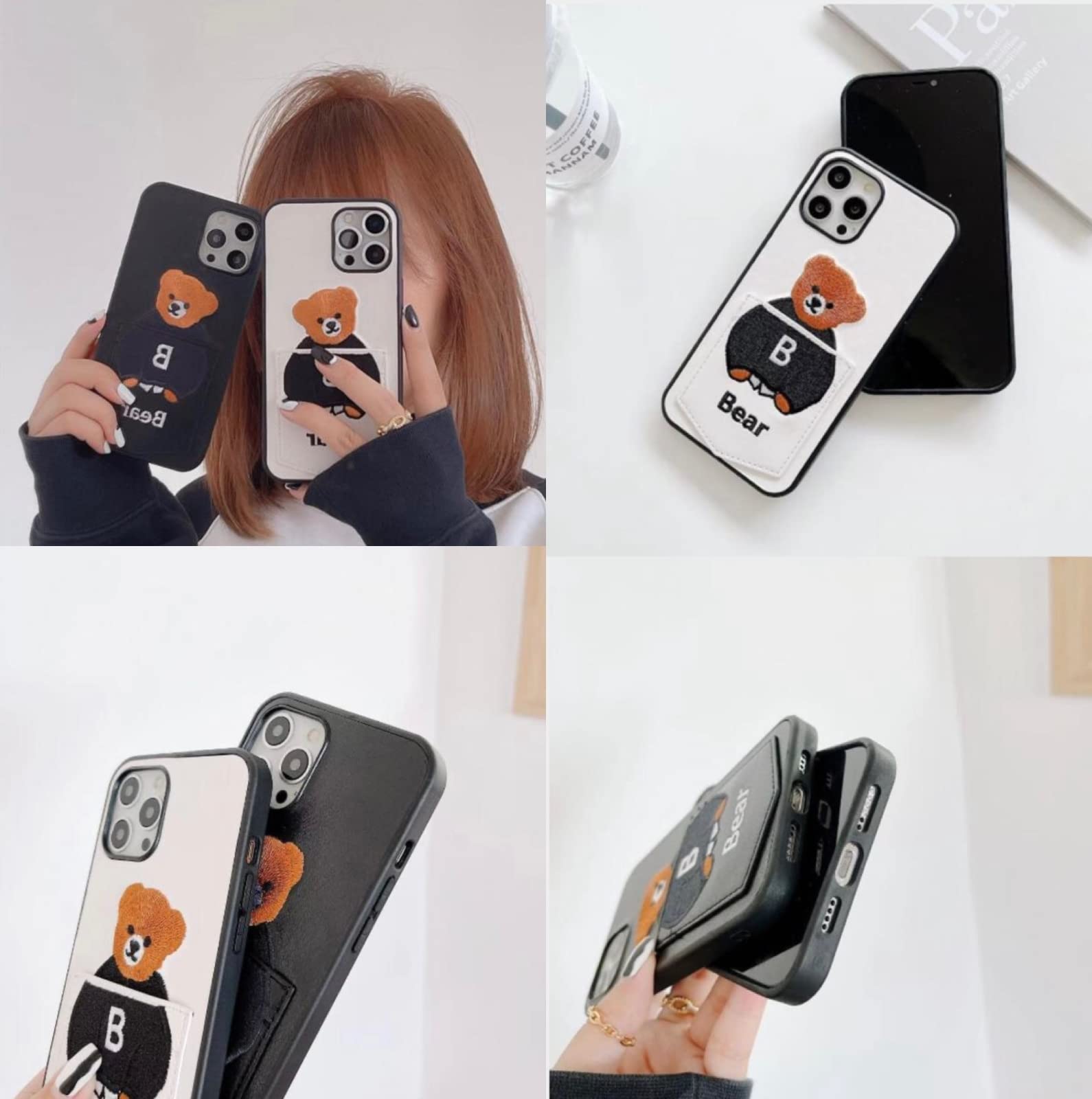 iPhone12Pro/iPhone 12スマホケースくまクマ Amazon.co.jp: iPhone12/12Proケース Bear おしゃれ熊