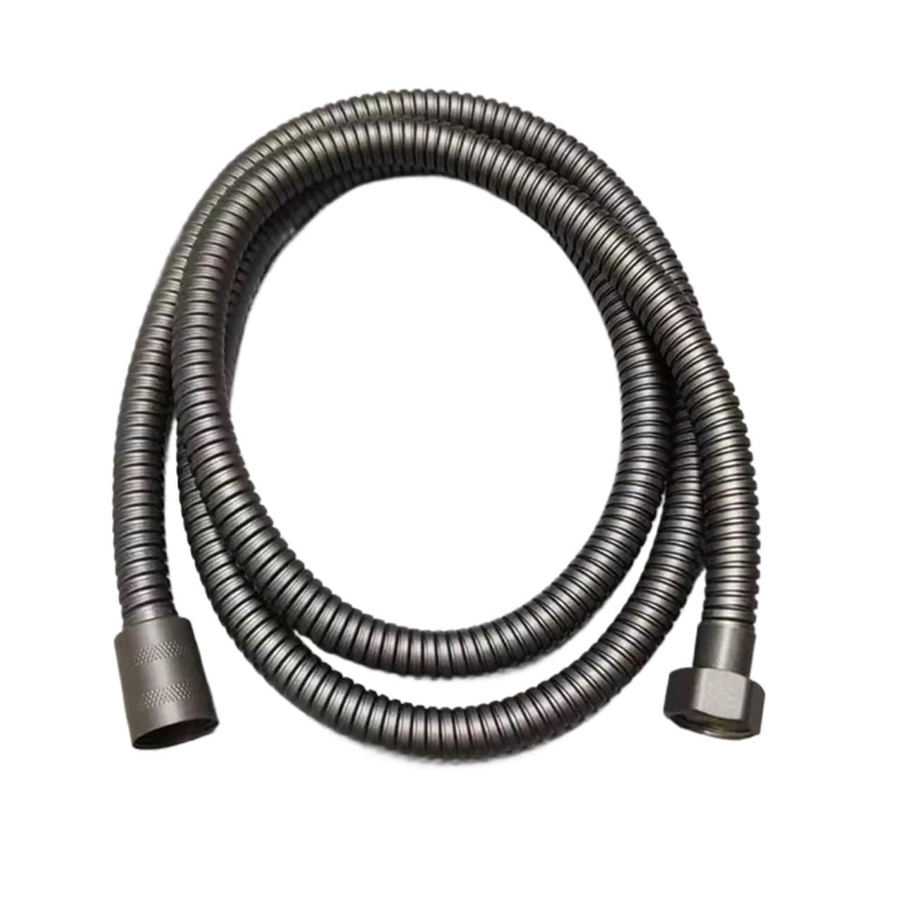 Zhaoqin Gray Shower Hose G1/2" Flexible Brushed Gold Shower Hose 1.5M Antique Plumbing Stainless Steel Bathroom Water Head Pipe(Gray)