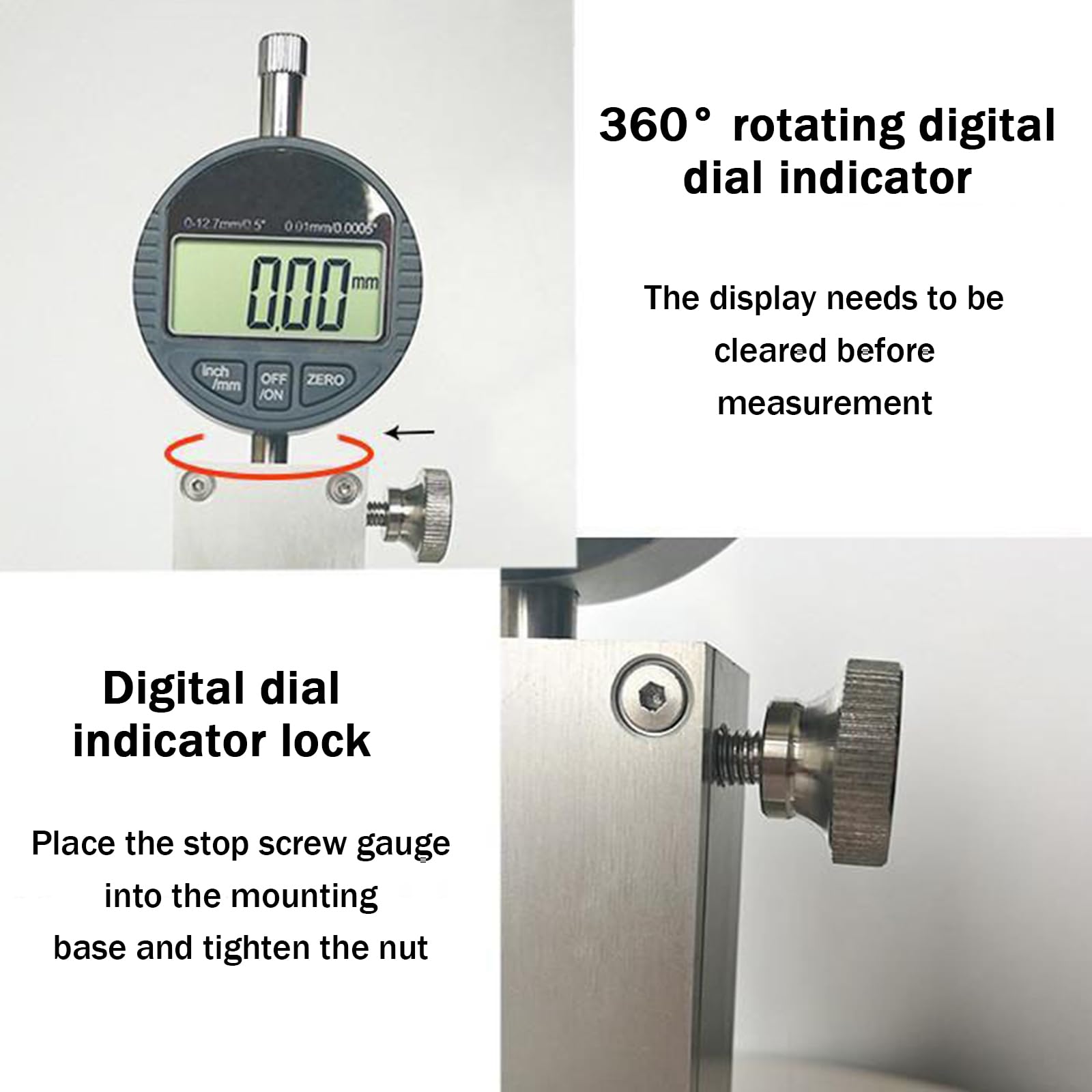 Spessimetro di rivestimento, indicatore digitale per automotive, gamma 0-12,7 mm con risoluzione di 0,01 mm, strumento di misurazione di precisione per uso industriale