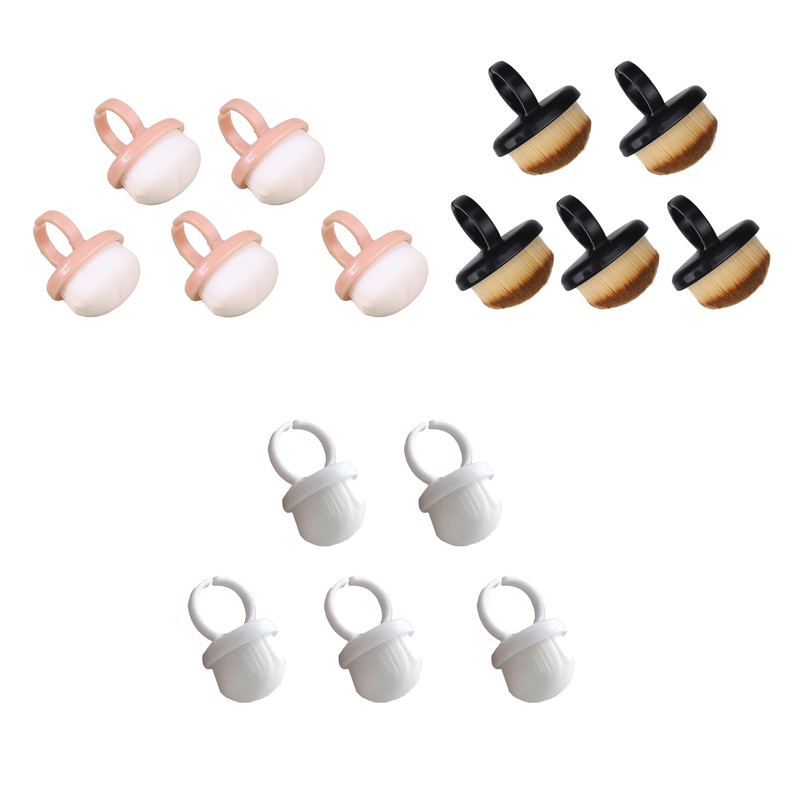 Lot de 5 pinceaux à poussière pour ongles - Pour retirer la poussière - Pinceau de manucure - Pour ongles