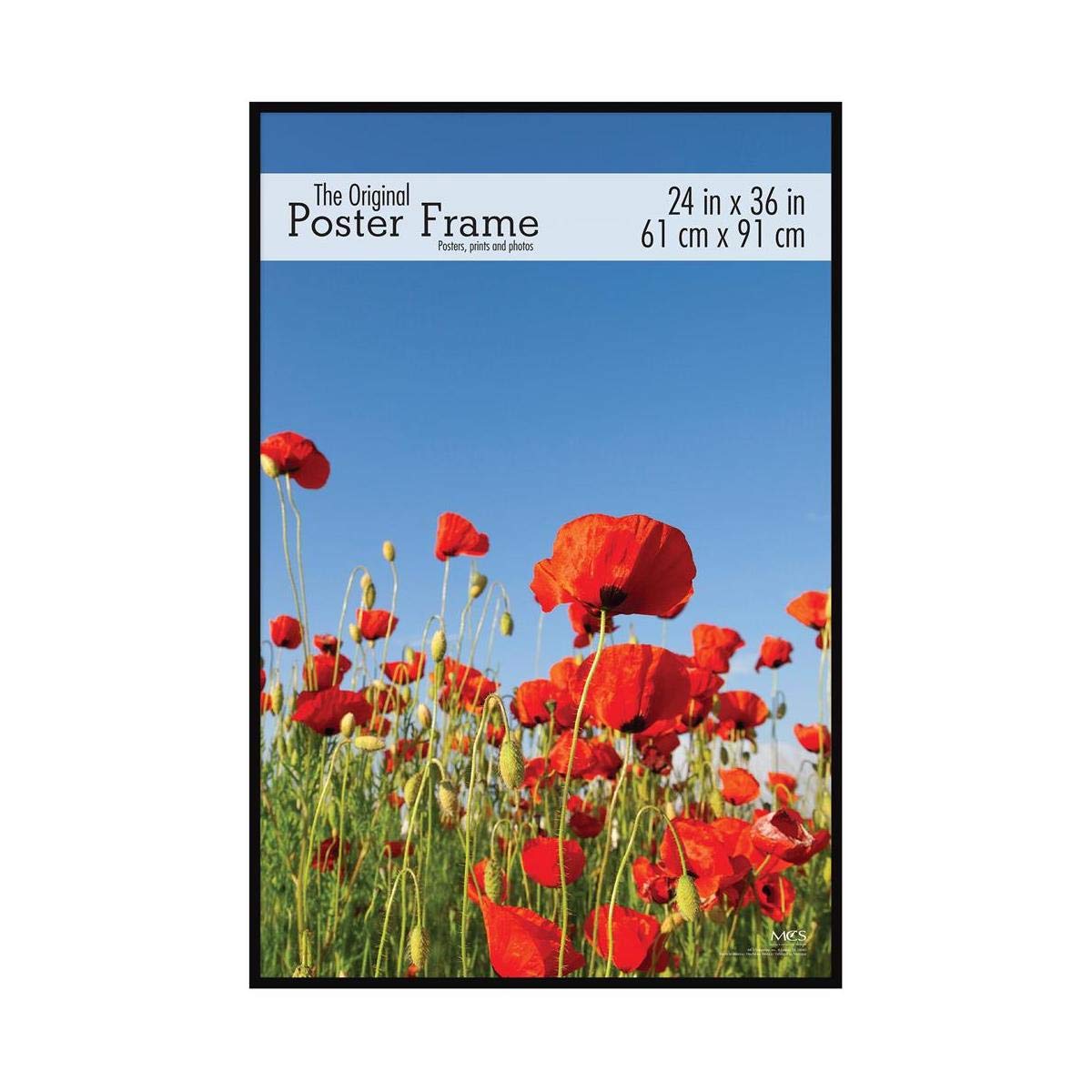 MCSAcrylic & Corrugated Back Poster Frame for a 24x36" Photograph, Black #22446