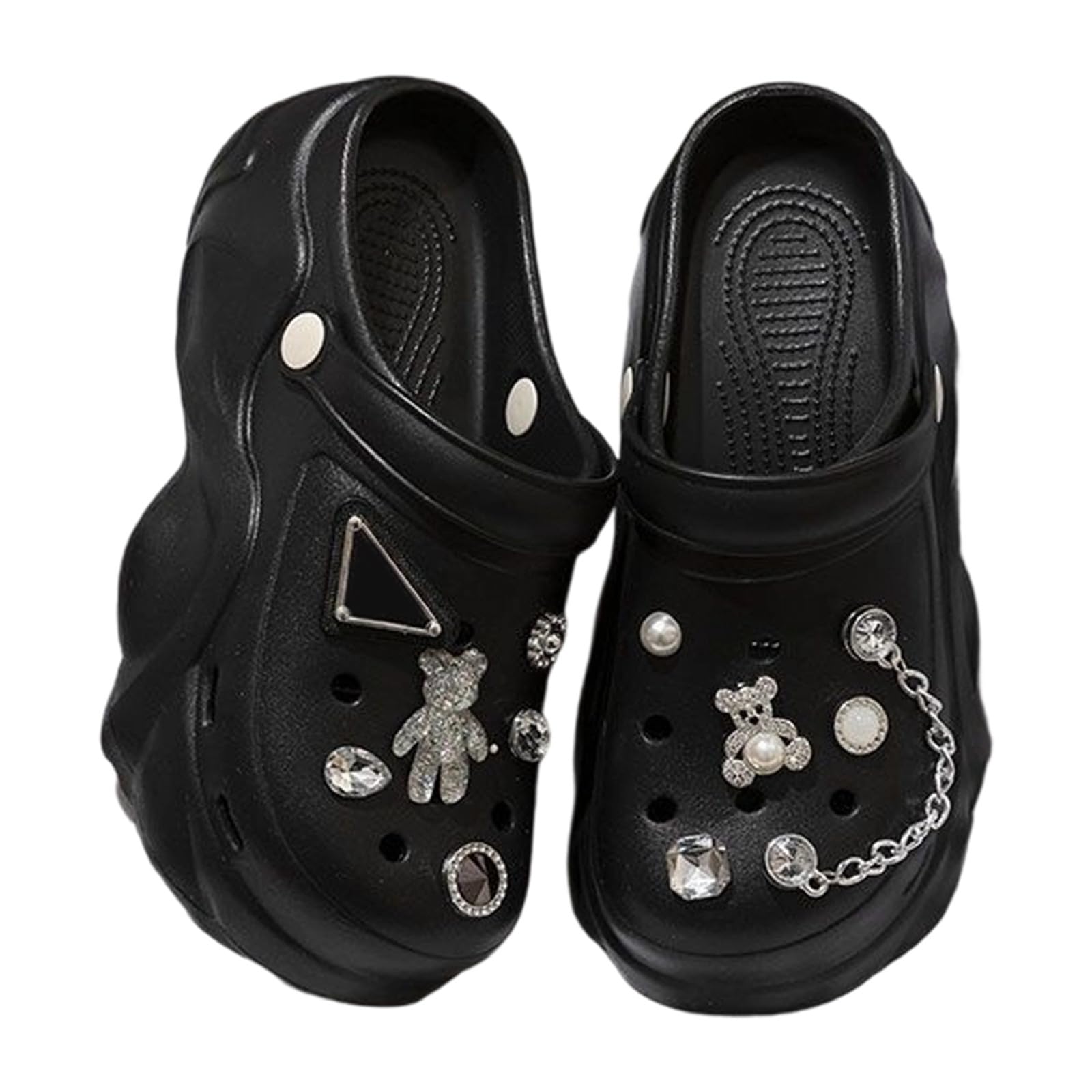 Generico Zoccoli Donna Estive - Comode Scarpe Casual per Tutti I Giorni con Suola Spessa E Traspirante Versatili per Tutte Le Stagioni E Dotate di Piccoli Dettagli Decorativi