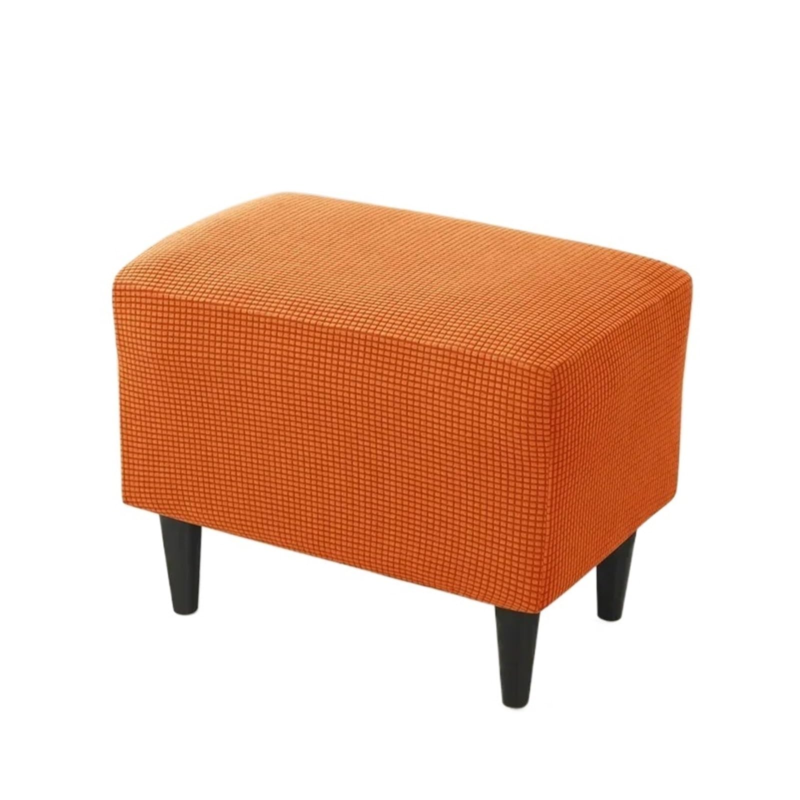 GCYEIDMA Wing Chair Slipcover Wing Chair Cover Stretch Wingback Armchair Covers Solid Color Relax Sofa Slipcovers with Seat Cushion(B10 Footstool Cover)