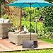 Abba Patio Base Patio Umbrella Stand with Two Wheels Steel Planter, 17.7L x 17.7W x 10.2H inch, 17.7 Inch, Bronze