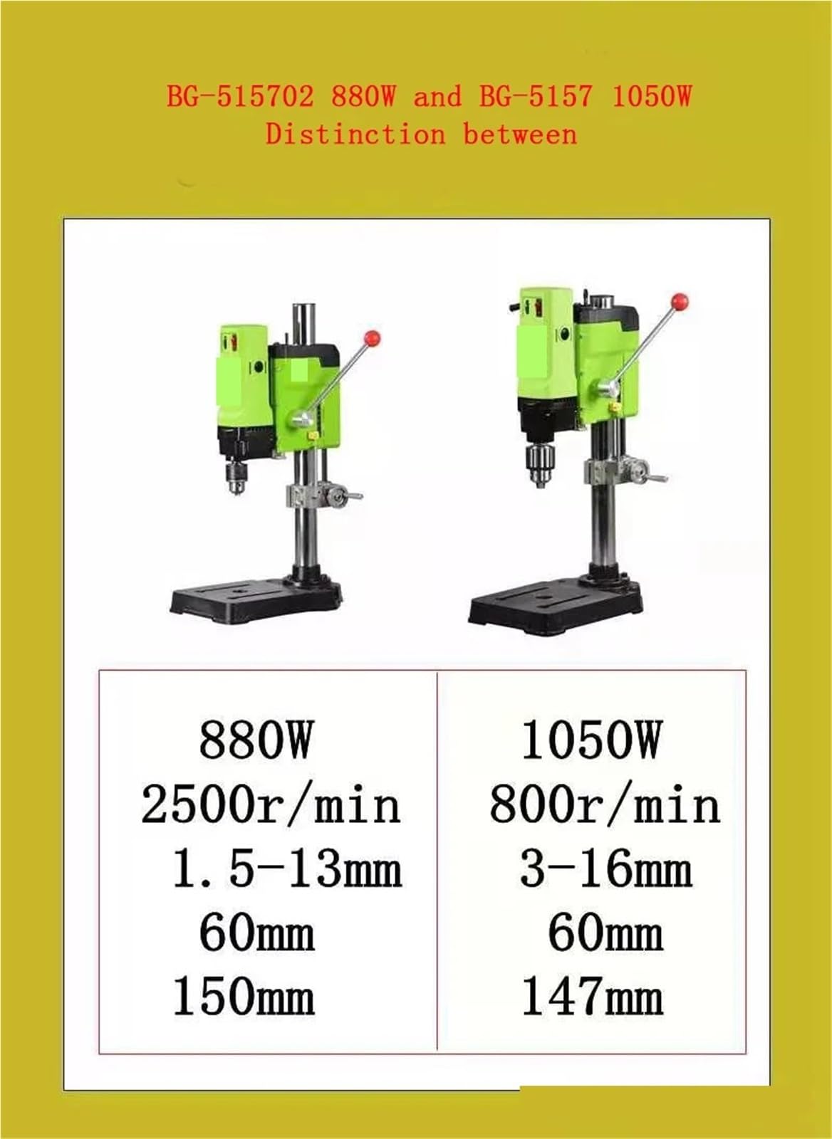 Taladro de banco, minitaladro de columna, Taladro de grado industrial, fresadora, microtaladro de banco, taladro de banco Para bricolaje con joyería de metal y madera(1050W)