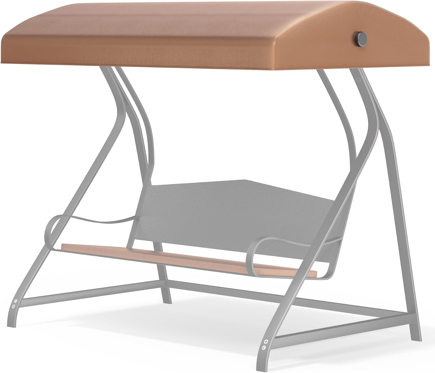 GCS00229C Swing Canopy Replacement 77″ L x 46.5″ W Fit for GT Porch & Purple Leaf Brentley Awning Swings, 400D High-Density Polyester, PU Waterproof, UV Resistant, Tear Resistant (Frame Not Included)