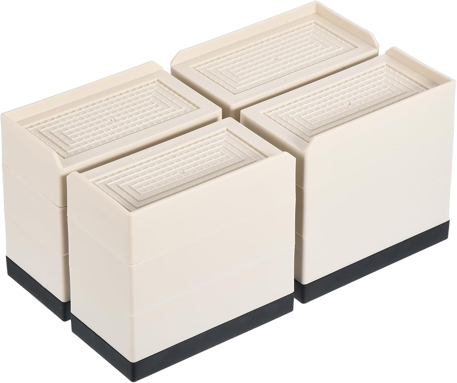 sourcing map Furniture Risers 4.3 Inch, 4Pcs Rectangle Bed Risers ...