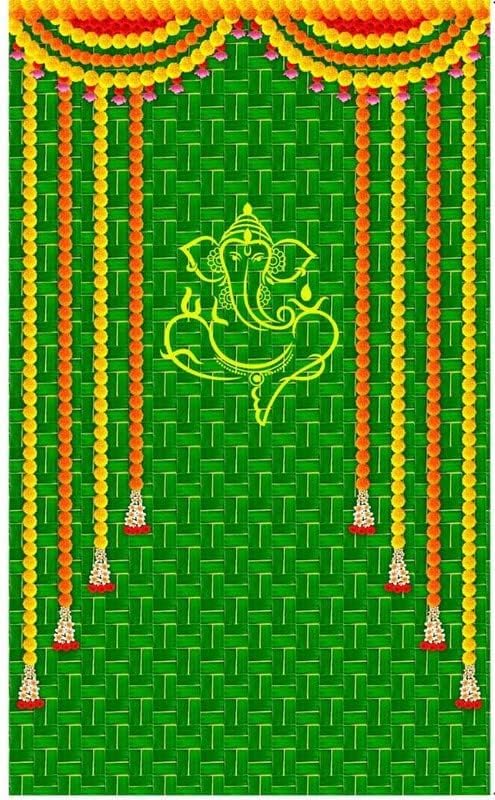 Image of Backdrop Cloth for Decoration Pooja Curtain Background for Birthday Functions Wedding Anniversary 5X8