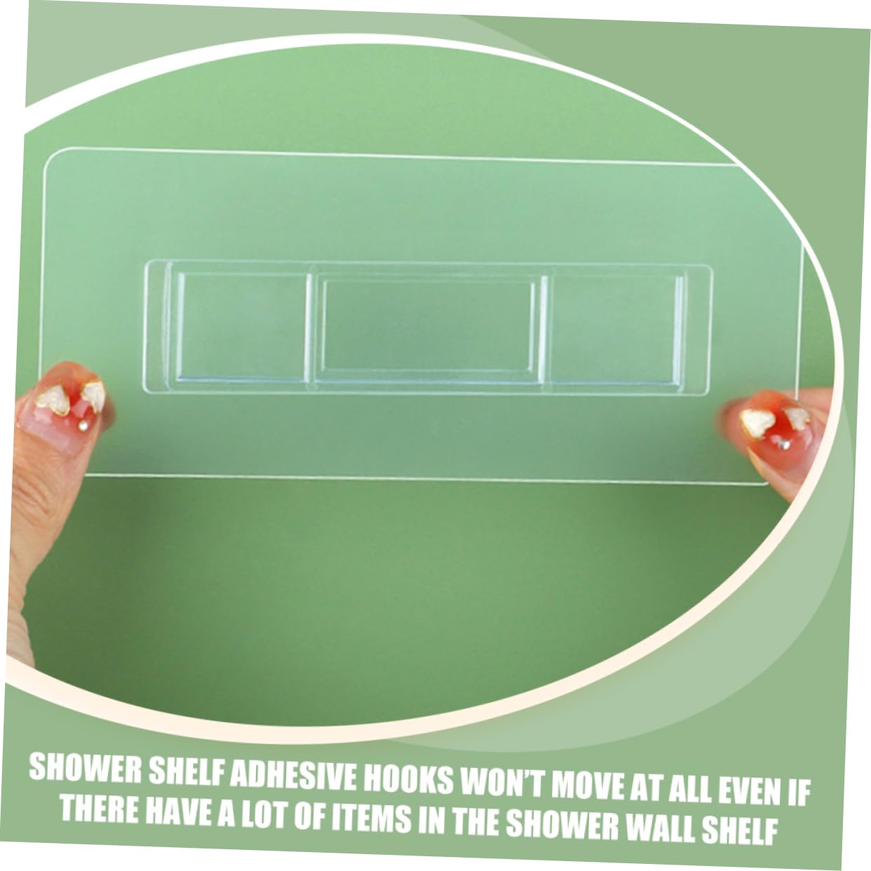 Cabilock 100piezas Ganchos Adhesivos Transparentes Para Pared Soporte De Estante Autoadhesivo Para Baño y Instalación