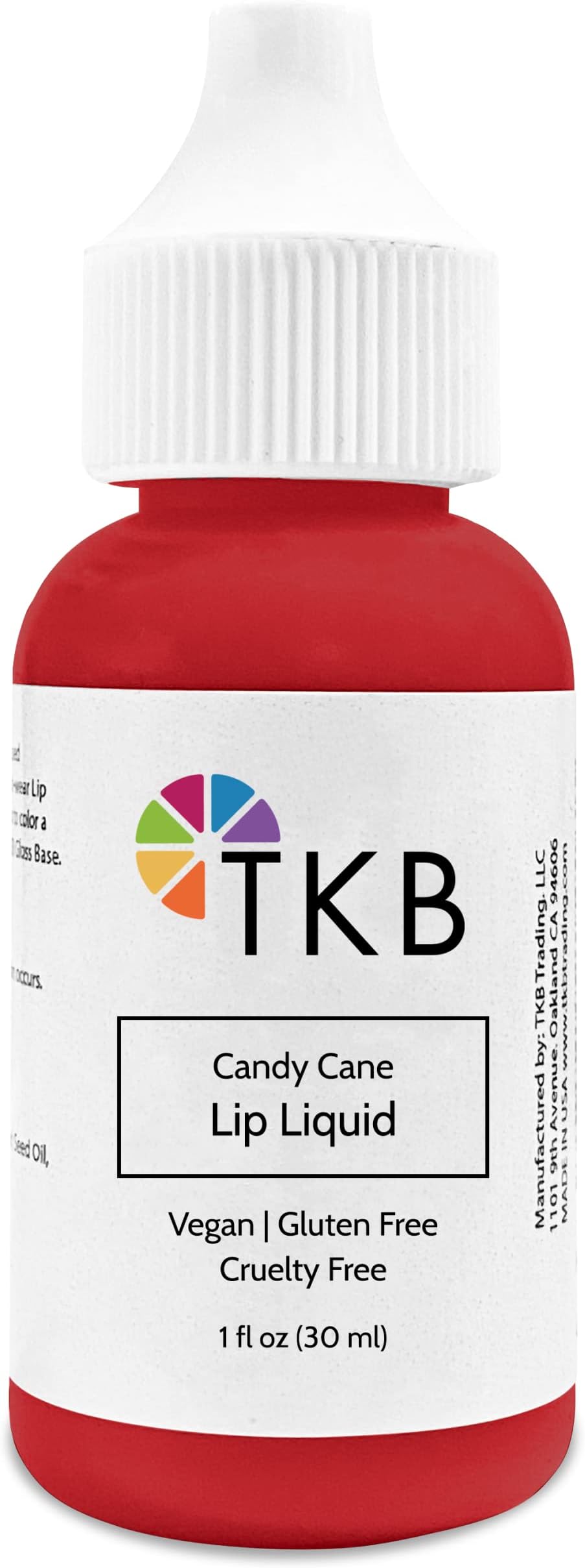 TKB Trading, LLC Lip Liquid Color | Liquid Lip Color for Gloss Base, DIY Lip Gloss, Pigmented Lip Gloss and Lipstick Colorant, Made in USA (1floz (30ml), Candy Cane)