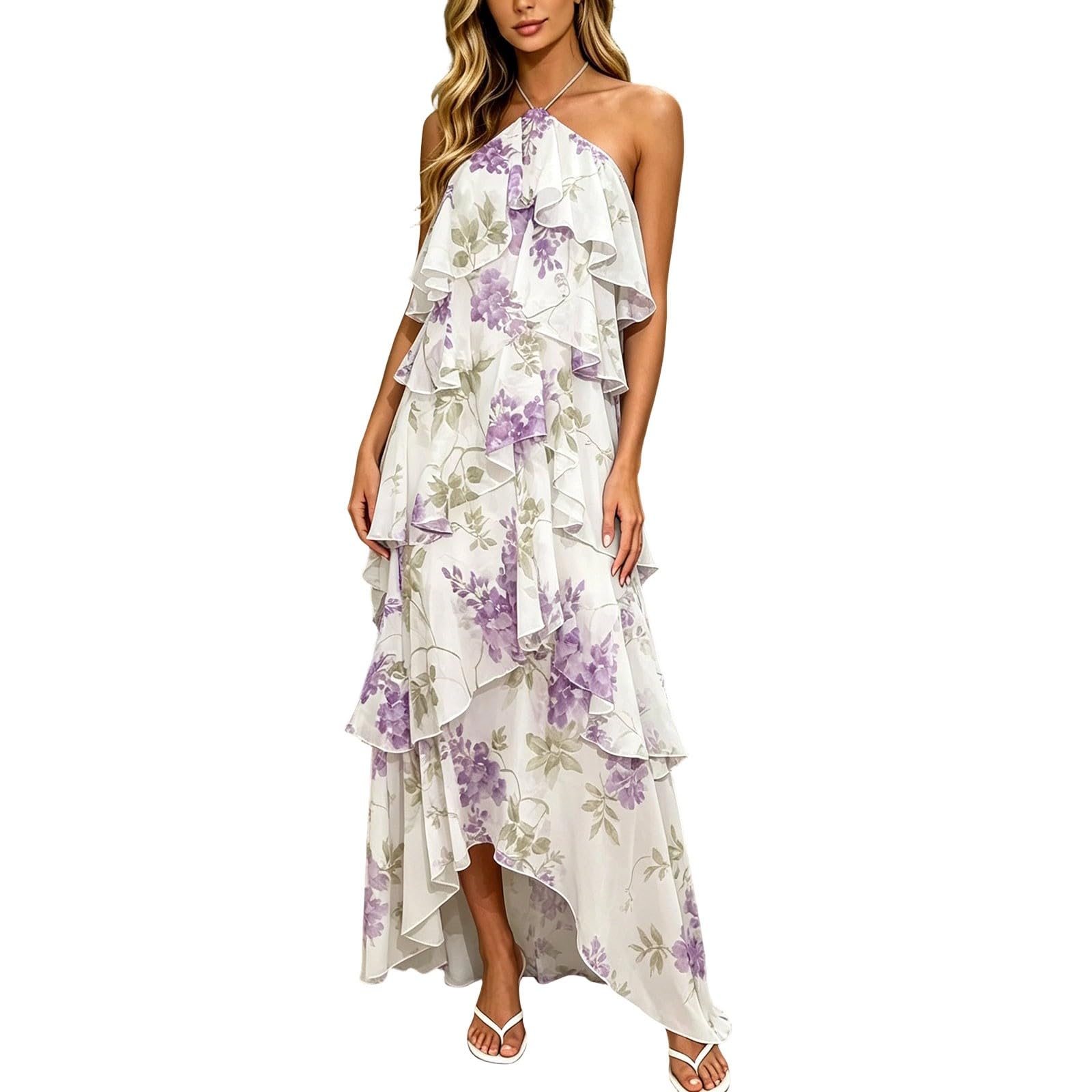 2026 à imprimé Floral pour Femme dévoilant Les épaules avec élégance Parfaite Tenue en Mousseline idéale Quotidien ou Lors d’Une soirée sophistiquée