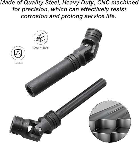 Miniatura 2 de Hobbypark Eje de transmisión central de acero CVD 3.543-4.921 in para 110 RC Crawler Traxxas TRX-4 Axial SCX10 Piezas de actualización Hop-Ups