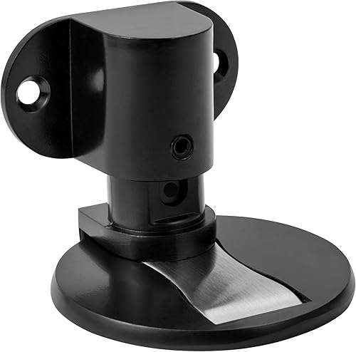 Miniatura 4 de Tope de puerta negro para montaje en suelo, tope de puerta magnético invisible ajustable en altura, cierre de puerta para parte inferior de la