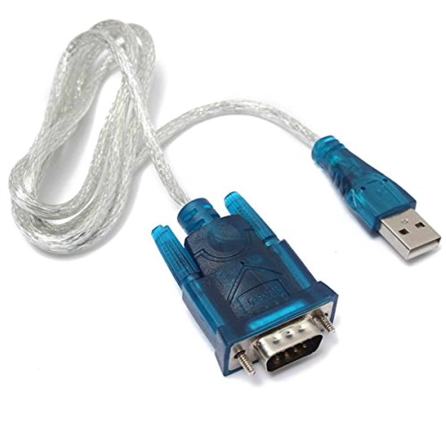 premiumav usb to rs232 serial cable – db9 9-pin male to usb converter adapter for pc, laptop, modem, pos, printer, cnc, router – 6ft high-speed