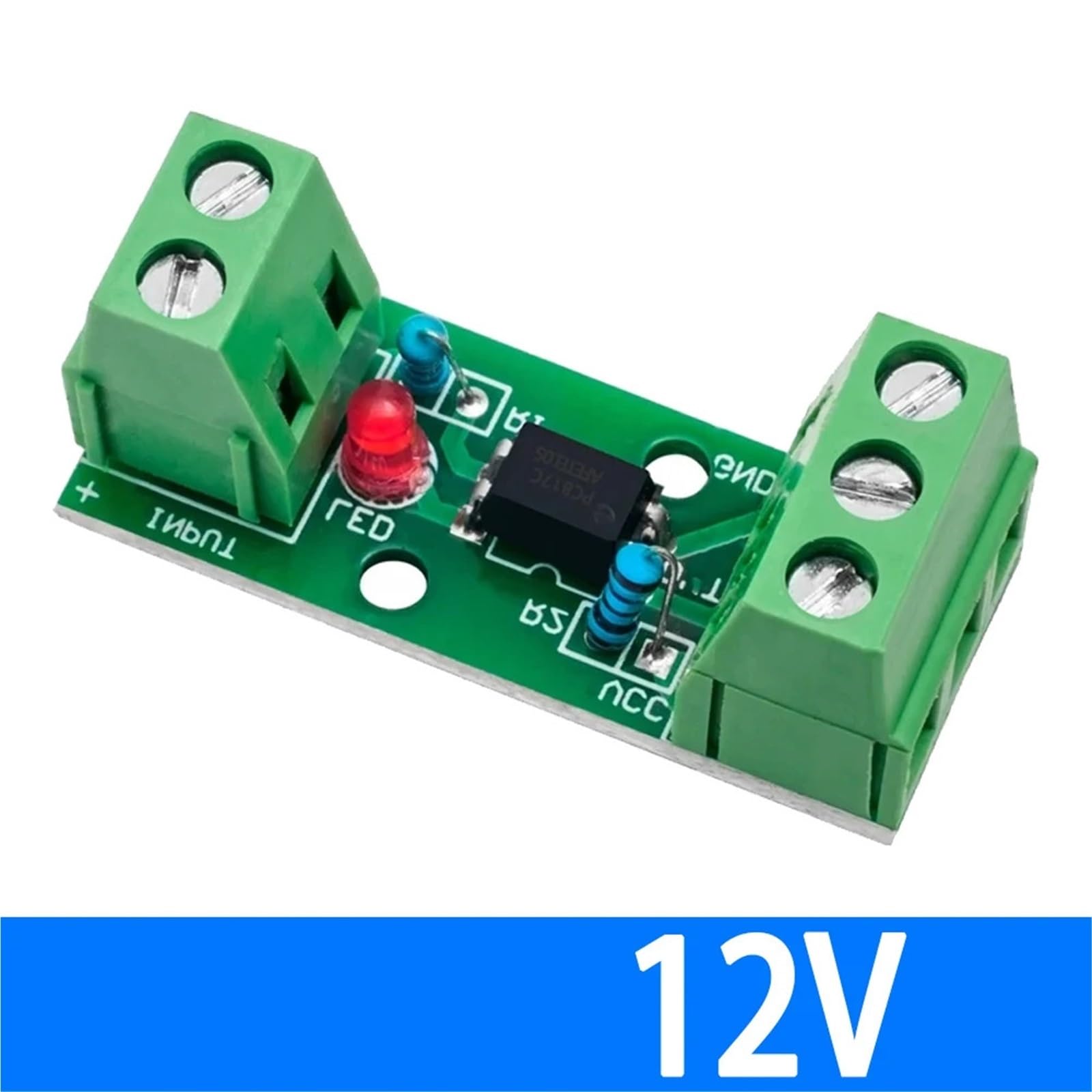 Motortreiber, 10 STÜCKE Kanal-Optokoppler-Isolationsmodul 3 V-5 V/12 V/24 V Optoelektronischer Isolator Führungsschienenhalterung PLC-Antriebsmotorplatine,Intelligente Steuerung(12V)