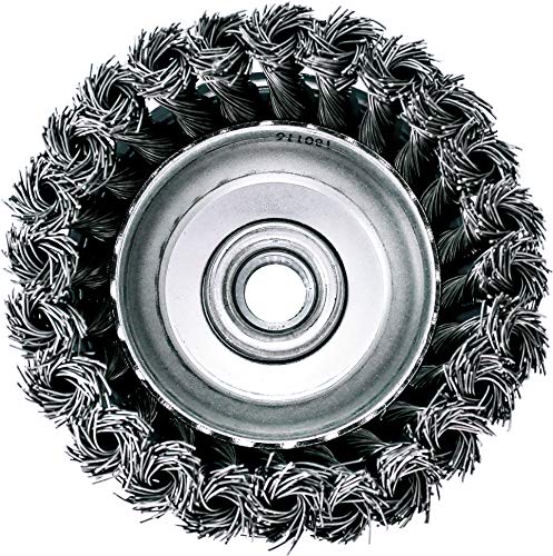 Makita 1 Piece - 4 Inch Knotted Wire Cup Brush For Grinders - Heavy-Duty Conditioning For Metal - 4" X 5/8-Inch | 11 Unc #TOP6