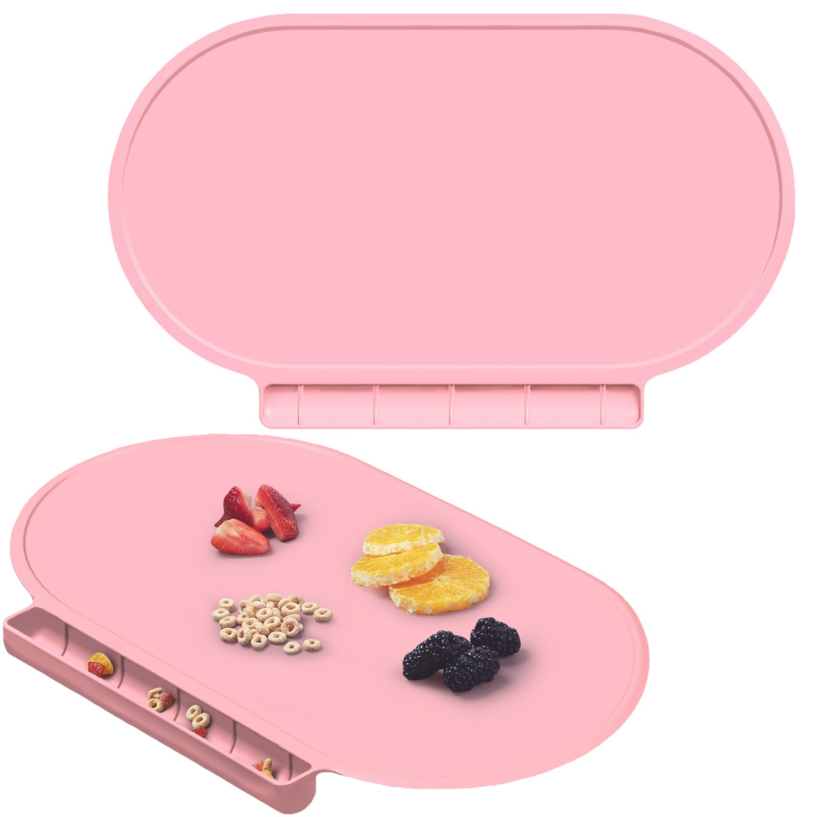 Silicone Placemat for Baby, Silicone Baby Toddlers Non-Slip Tablemats Stain Resistant Anti-Skid Reusable Dishwasher Safe Table Mats, Portable Food Mat