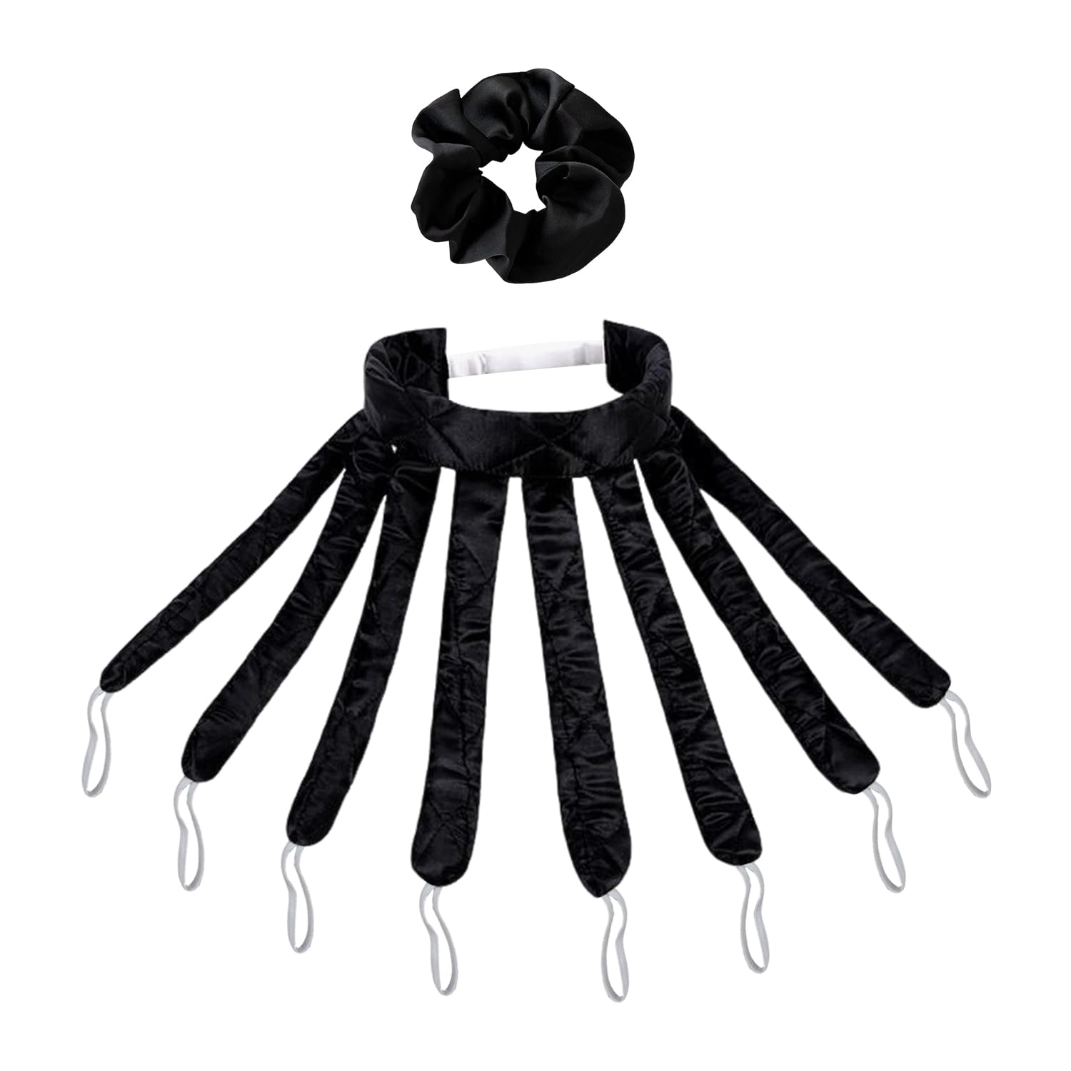 1 Pezzo Di Black Burler E 1 Pezzo Di Acconciatura In Raso Nero, Niente Riccioli Caldi, Semplice Utensile Per Capelli Retrò, Strumento Per Capelli Per Ragazze.