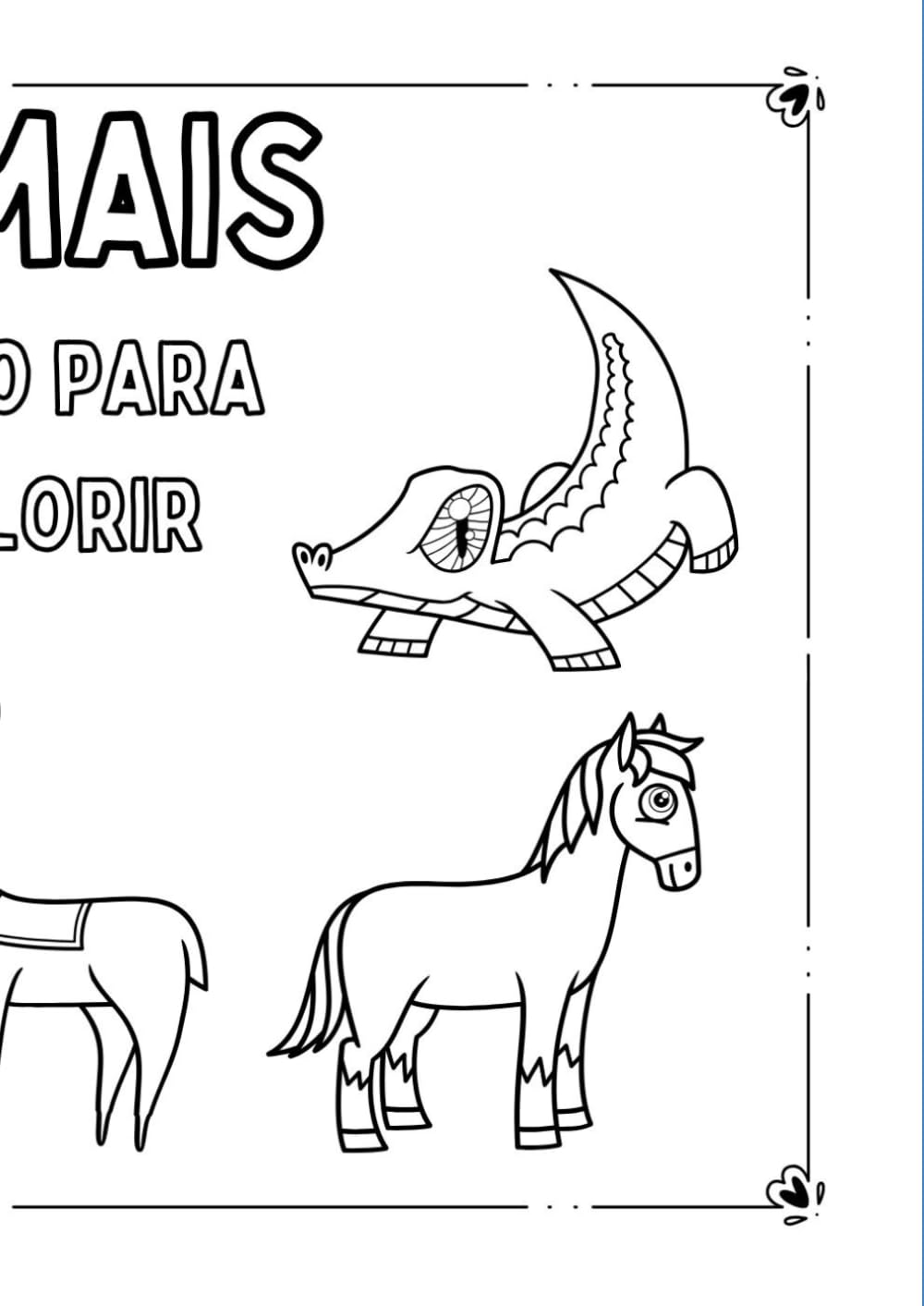 Animais da Quinta: livro para colorir