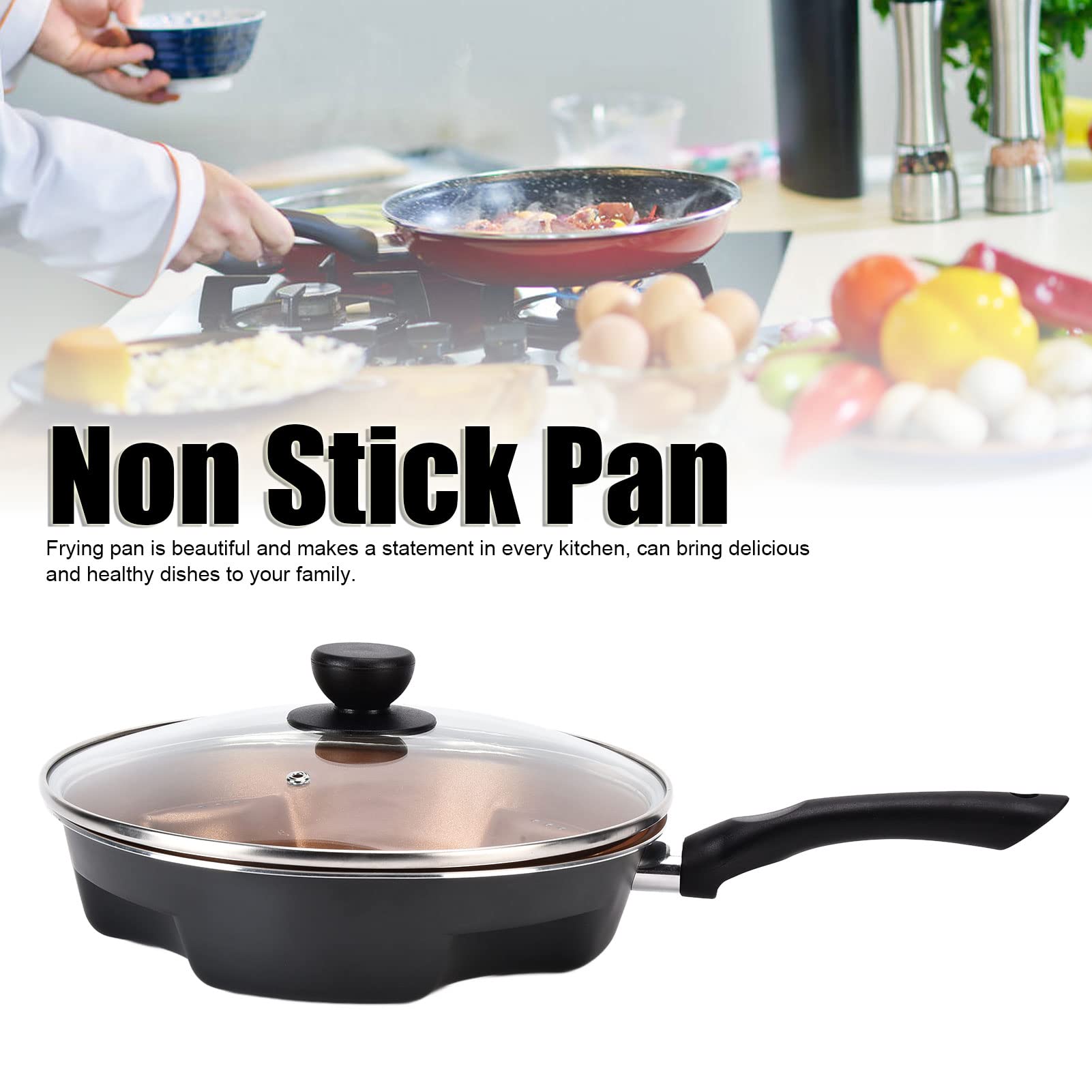 Sartén Antiadherente, Sartén Multifuncional Con Mango Desmontable, Utensilios De Cocina De Aluminio Para Suministros De Cocina
