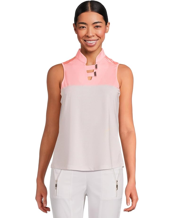 Jamie Sadock Dotted Up Print Sleeveless Polo - Main View