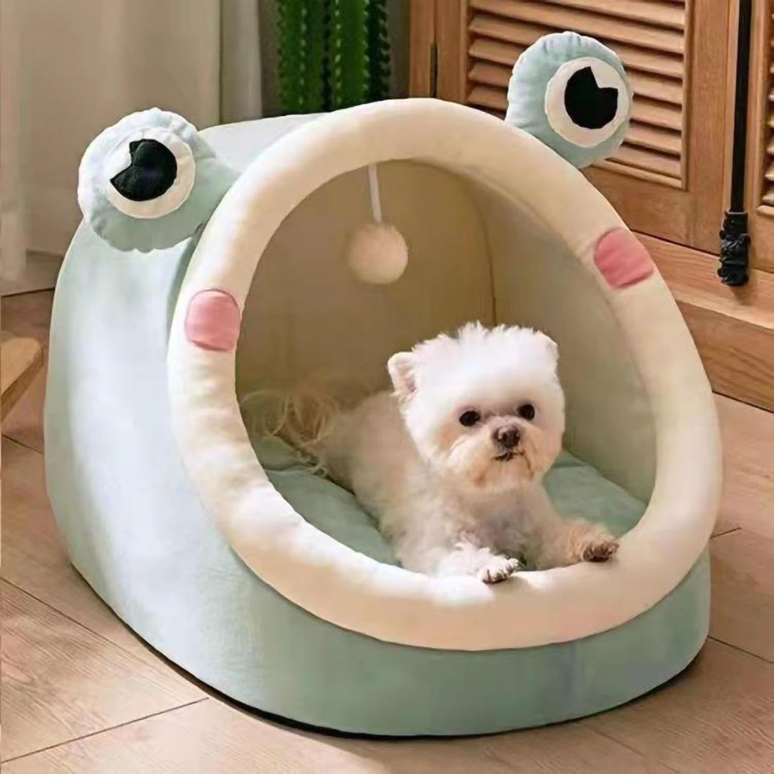 review Cat House,Indoor Cat House,Cat Beds for Indoor Cats,Cat Houses & Condos,Pet Supplies Cat Kennel Dog Mat Home Four Seasons Semi-Enclosed Pet Bed for Living Room, Bedroom, Cats, Dogs, Rabbits