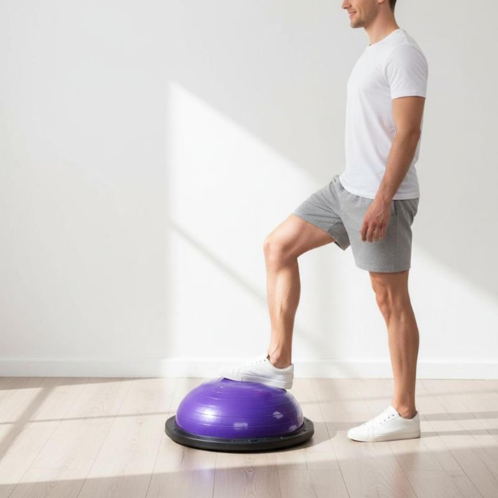 Baoblaze Ball Mezza Sfera Palla Attrezzo Stazione Fitness con Cupola Resistente E Struttura Antiscivolo Elastici Rimovibili per Potenziare Arti Superiori