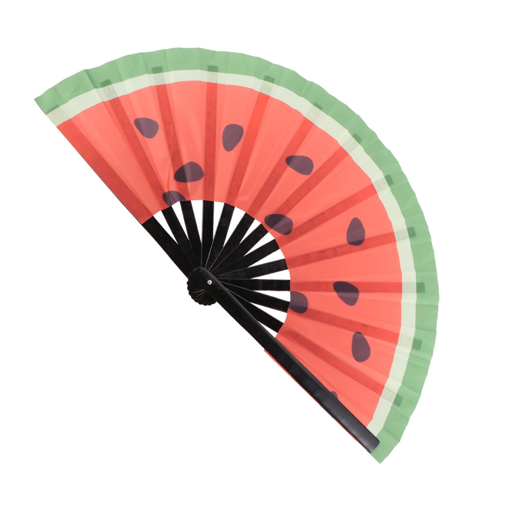 Alipis 1pc Watermelon Folding Fan Desktop Decor Hand Decor Table Top Decor Centerpiece Decor Crafts Bathroom Wall Decor Handheld Wood Fan Handheld Fans Polyester Japanese-style Hand Fan