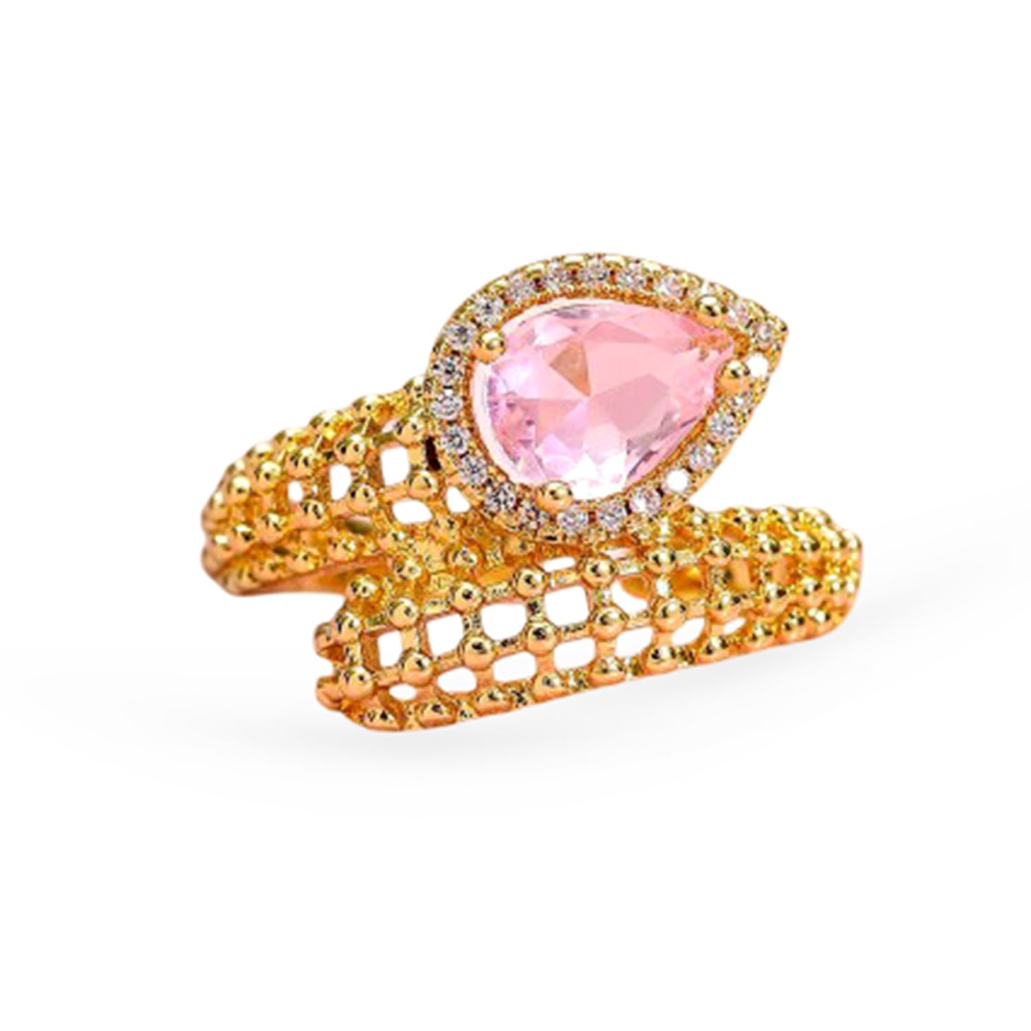 rubans American Diamond Zirconia Studded Adjustable Ring Fashion Stylish Trendy Jewellery Gift for Women & Girls-picture-12
