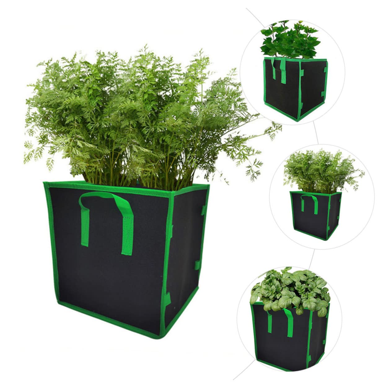 BESTonZON 2 Set Sacchetti Per Coltivazione Per Giardinaggio E Contenitori Nutrienti Per Materiale Traspirante Per Sane E Ottimale 2 Pezzi*2