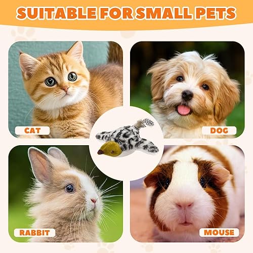Miniatura 7 de Juguete de pájaro para gato, juguete interactivo para gatos, pájaro de canto simulado, juguetes para gatos con alas aleteadas, recargable, 3 modos,