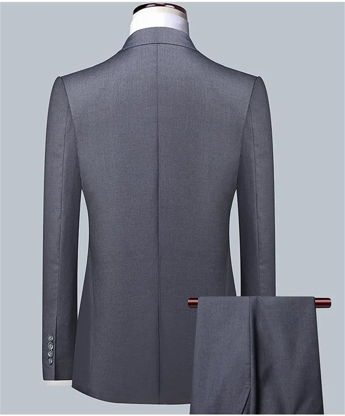 Size XL.  ..Men's Versatile Three-Piece Suit Set Jacket Vest Trousers Large Size Solid Shawl Lapel Blazer High Elasticity Outfit