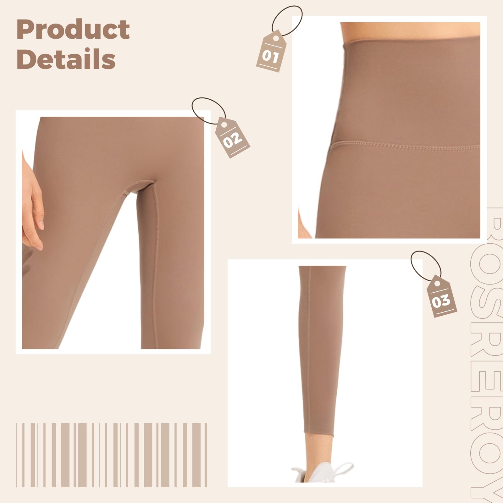 Kawa Kolorowe Spodnie Do Jogi Z Wysokim Stanem Dla Kobiet, Legginsy Treningowe Do Jogi, Pasuje Do Wzrostów 150-120 cm, Ciężary 67.6-74.8 kg, Kawa, rozmiar uniwersalny