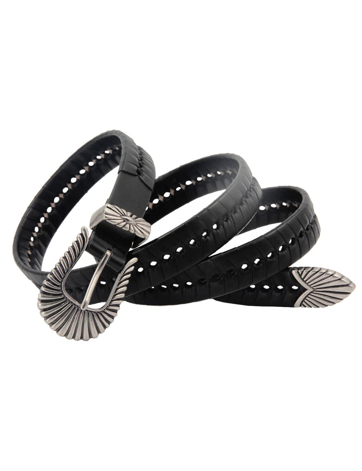 TOPACCWestern Fashion Cowgirl Cowboy belts for Women Mens Jeans Pants Dresses