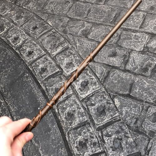 Image of FUSKED Magical Wizard Wand with Authentic Details for Kids Unisex Party Costume Christmas Cosplay Accessory, Magical Costume Theme Party (Hermione)