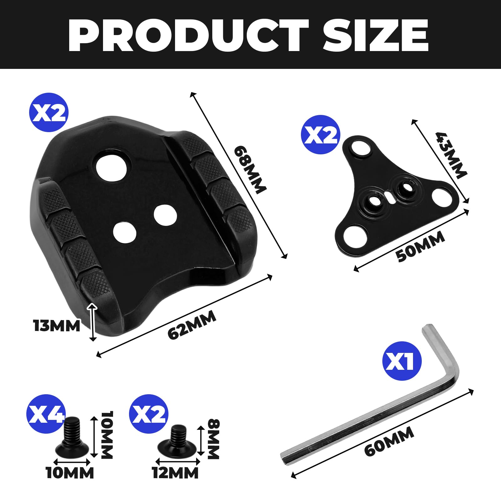 BIGP 2 adattatori per bicicletta Cleats compatibili con adattatore per