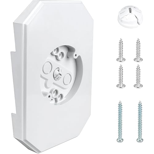 Siding Mounting Block 8141DBL, Outdoor Light Siding Mount Kit with Built-in Electrical Box, Vinyl Siding Mounting Plate for 1/2 inch Lap Double Siding and 4 Inch Siding, White