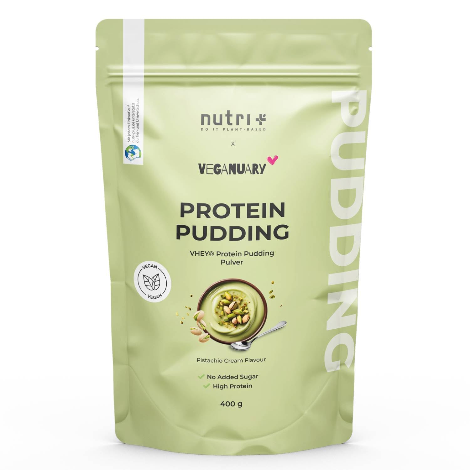 Nutri + Pudin proteico Chocolate vegano 400 g - 24 g Proteínas por Ración - sólo 106 Calorías - bajo Azúcares y Grasas Postre de Chocolate - High Protein Pudding vegan sin Lactosa y Gluten — view 8