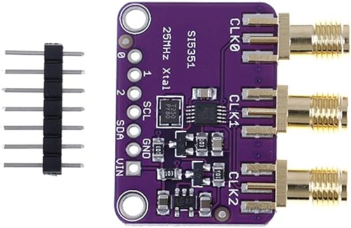 HiLetgo Si5351A I2C 25MHZ I2C Generador de señal de alta frecuencia Junta de ruptura Generador de frecuencia de onda cuadrada Generador de señal