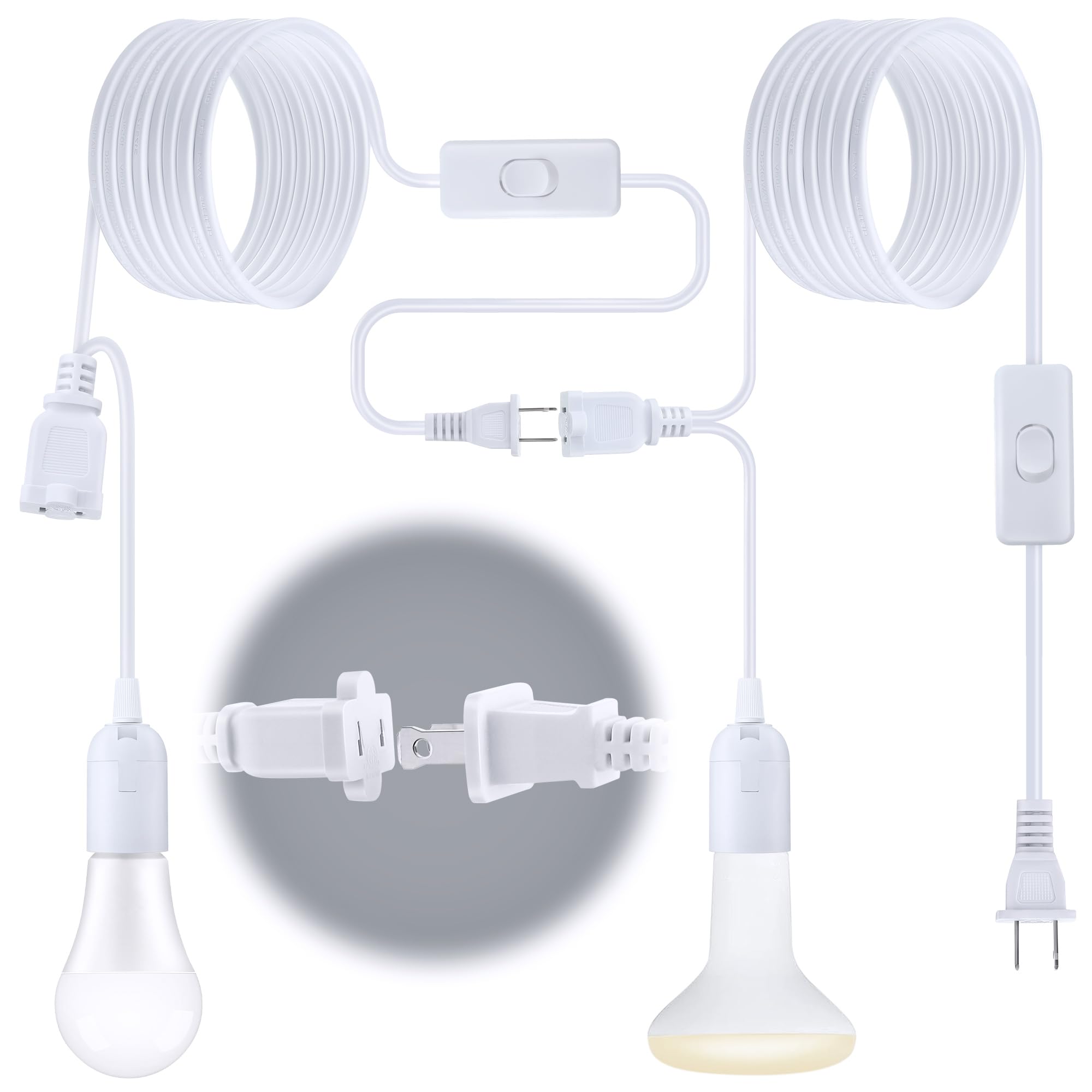 Snapklik.com : Enhon 2 Pack Extension Hanging Lantern Cord Cable, 12 Ft ...