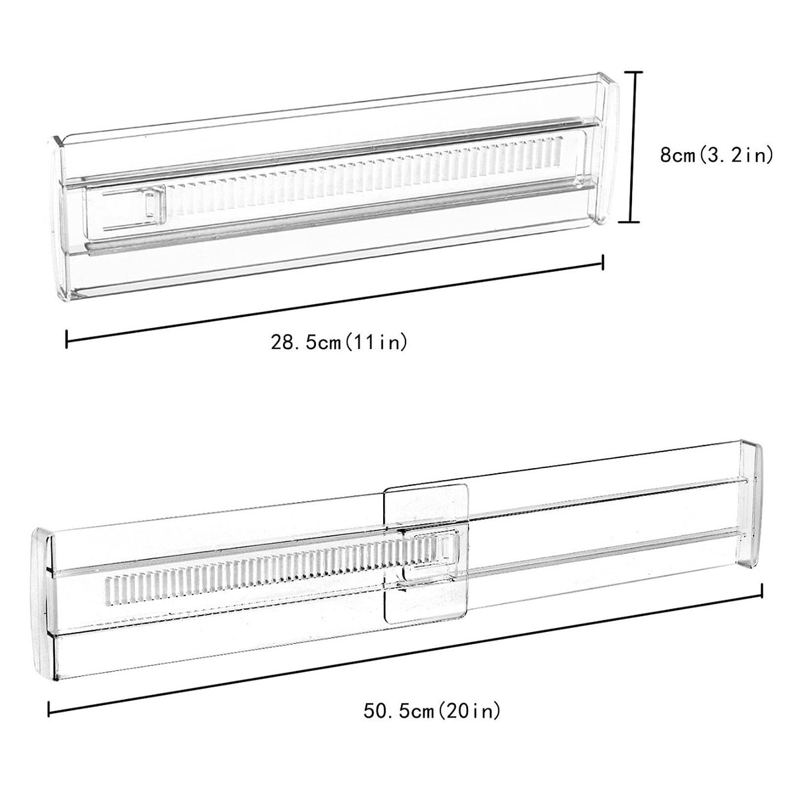 8 divisori per cassetti, Organizer per cassetti Eleganti, Leggeri, creativi, Versatili, Regolabili e Facili da installare per Bar e Camera da Letto, Chiaro