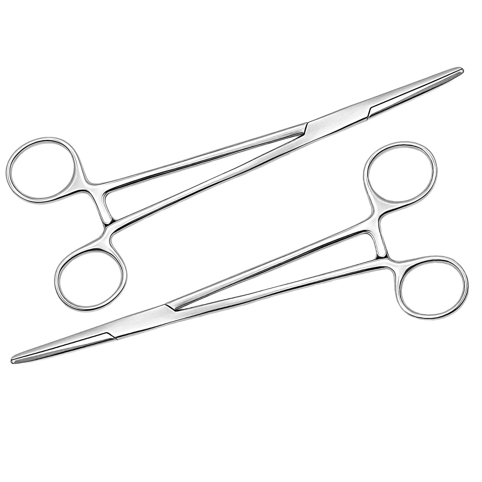 Pinzas para Perforar de Bloqueo 12,5cm Acero Inoxidable Mandíbulas Serratas para Cuidado de Mascotas Pesca Manualidades Recto