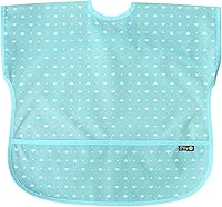 Vista 2 de Short Sleeve Waterproof Bib for Toddlers – Easy Clean Feeding Apron for Mealtime, Daycare, Self-Feeding, Lightweight