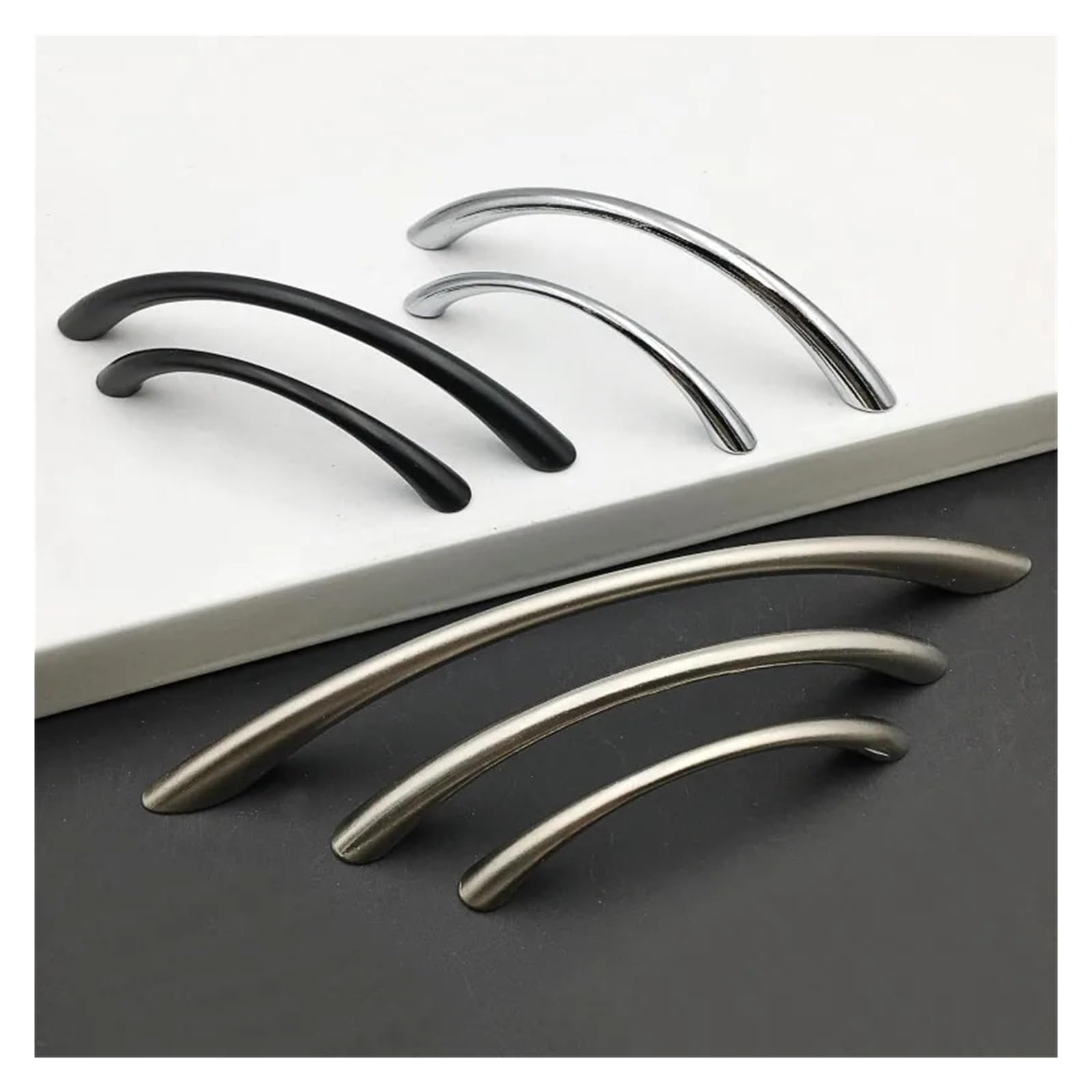 Maniglie per mobili da cucina 15 pezzi maniglie for ante di armadietti in lega zinco(Black-96)