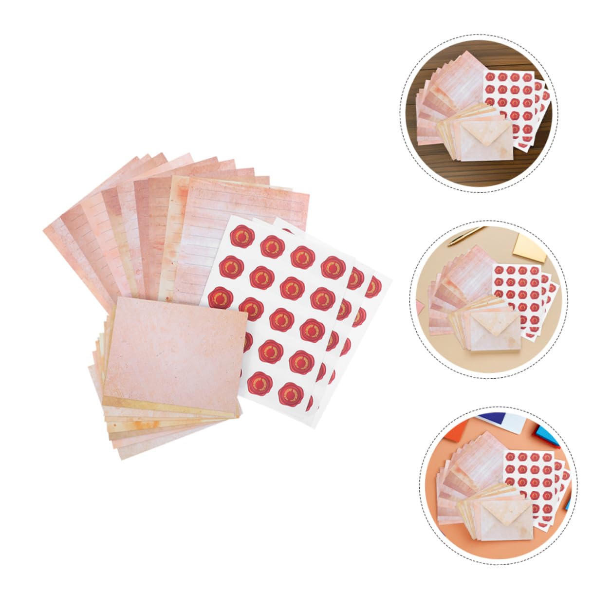 SHINEOFI 100sätze Vintage-schreibpapier-set mit Umschlägen Antikes Briefpapier für Handgeschriebene Karten Notizen und Grußkarten Liniertes Papier Hochwertiges Papier für Klare Botschaften