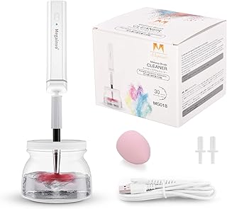 Megainvo elektryczne pędzle do makijażu do czyszczenia pędzli do makijażu szybkie głębokie czyszczenie szczotka USB ładowany środek czyszczący i suszarka maszyna automatyczne pędzle spinningowe zestaw narzędzi