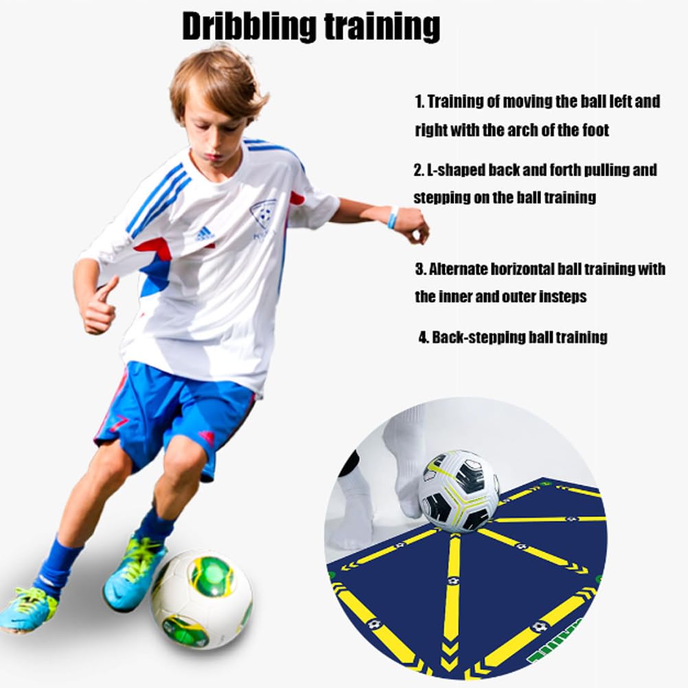 Mata treningowa do gry w piłkę nożną, 60×90 cm Antypoślizgowa duża mata treningowa Gumowa mata amortyzująca do dryblingu Cicha mata do mistrzostwa Piłka nożna Mata sportowa, sprzęt do treningu