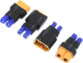 2Pairs Treehobby RC XT60 to EC2 Plug Female Male Adapter Connector for Lipo NiMH NiCd Battery Charger ESC